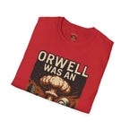 Orwell Was an Optimist T-Shirt — Dystopian Skull & Mushroom Cloud Graphic Tee