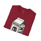 T-Shirt — "Missing 10mm Socket" Milk Carton Mechanics Graphic Tee