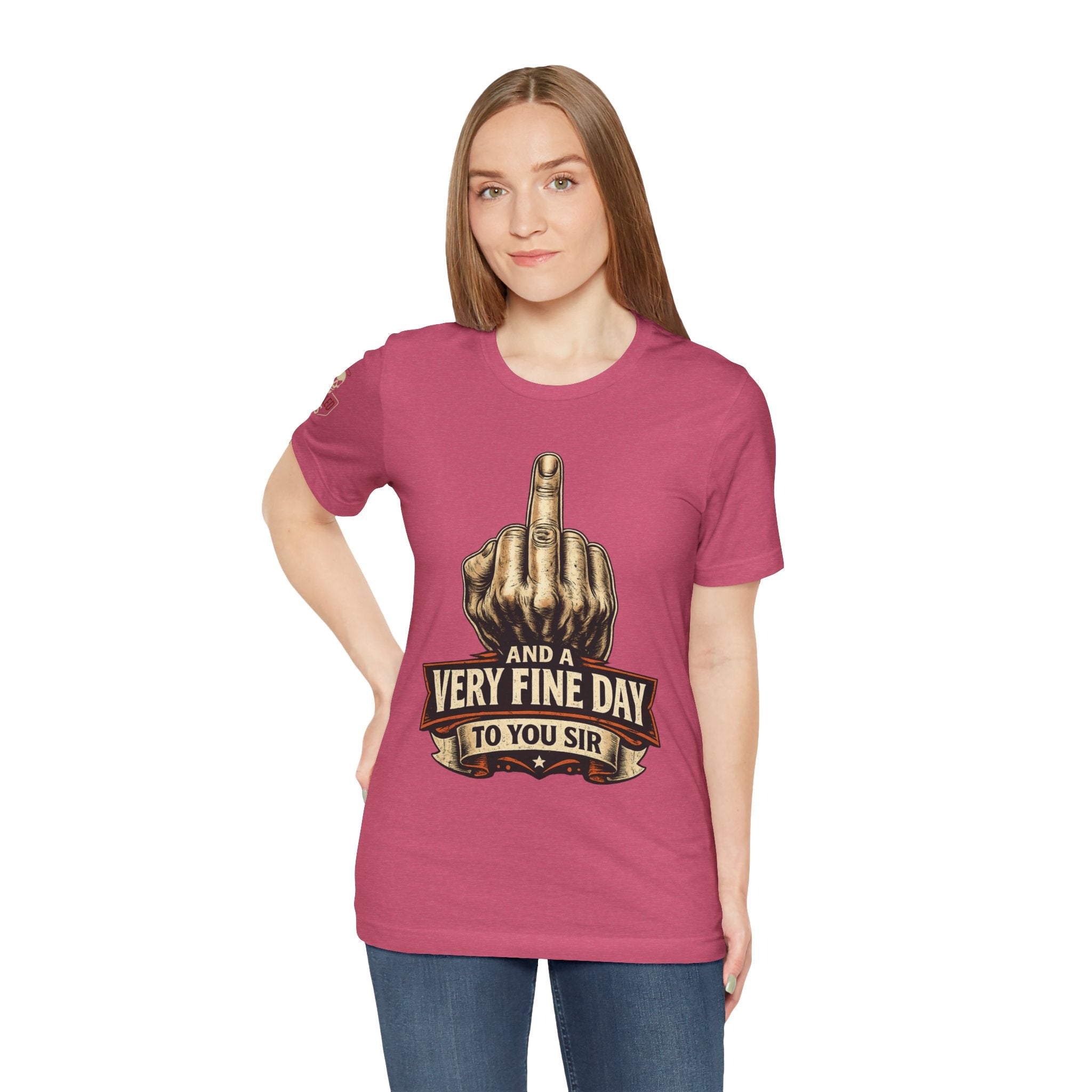 Polite Middle Finger T‑Shirt — Funny Sarcastic Graphic Tee