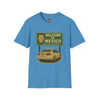 Welcome to Mexico BMW T-Shirt — Retro Road Trip Car Design