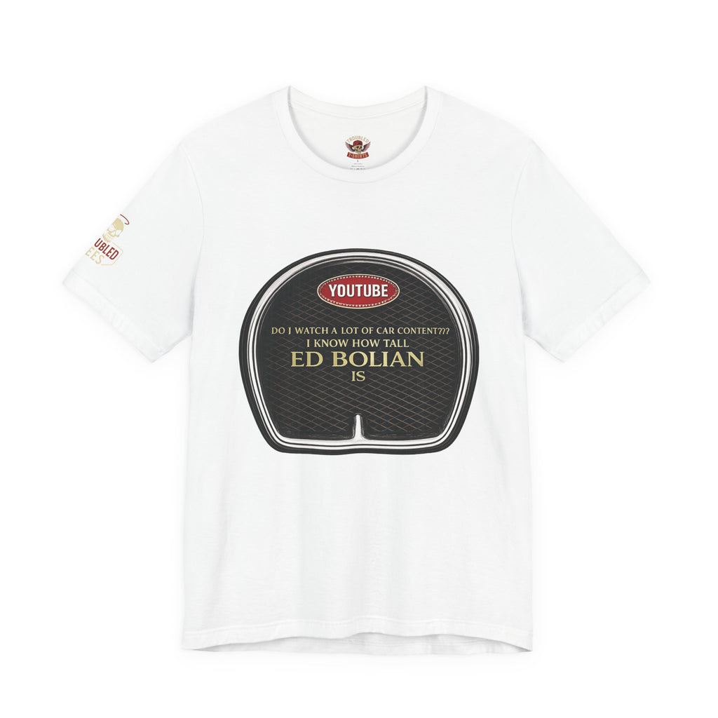 Ed "Too Tall" Bolian Hypercar Tee — 'Almost Too Tall for Hypercars'