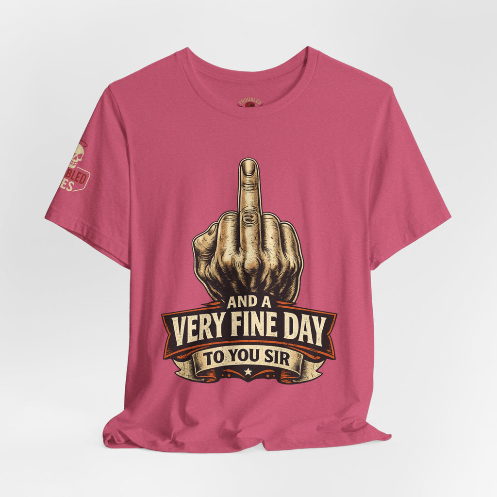 Polite Middle Finger T‑Shirt — Funny Sarcastic Graphic Tee