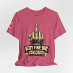 Polite Middle Finger T‑Shirt — Funny Sarcastic Graphic Tee