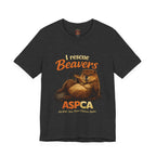 I Rescue Beavers Graphic Tee — Funny Tongue-in-Cheek Wildlife Shirt
