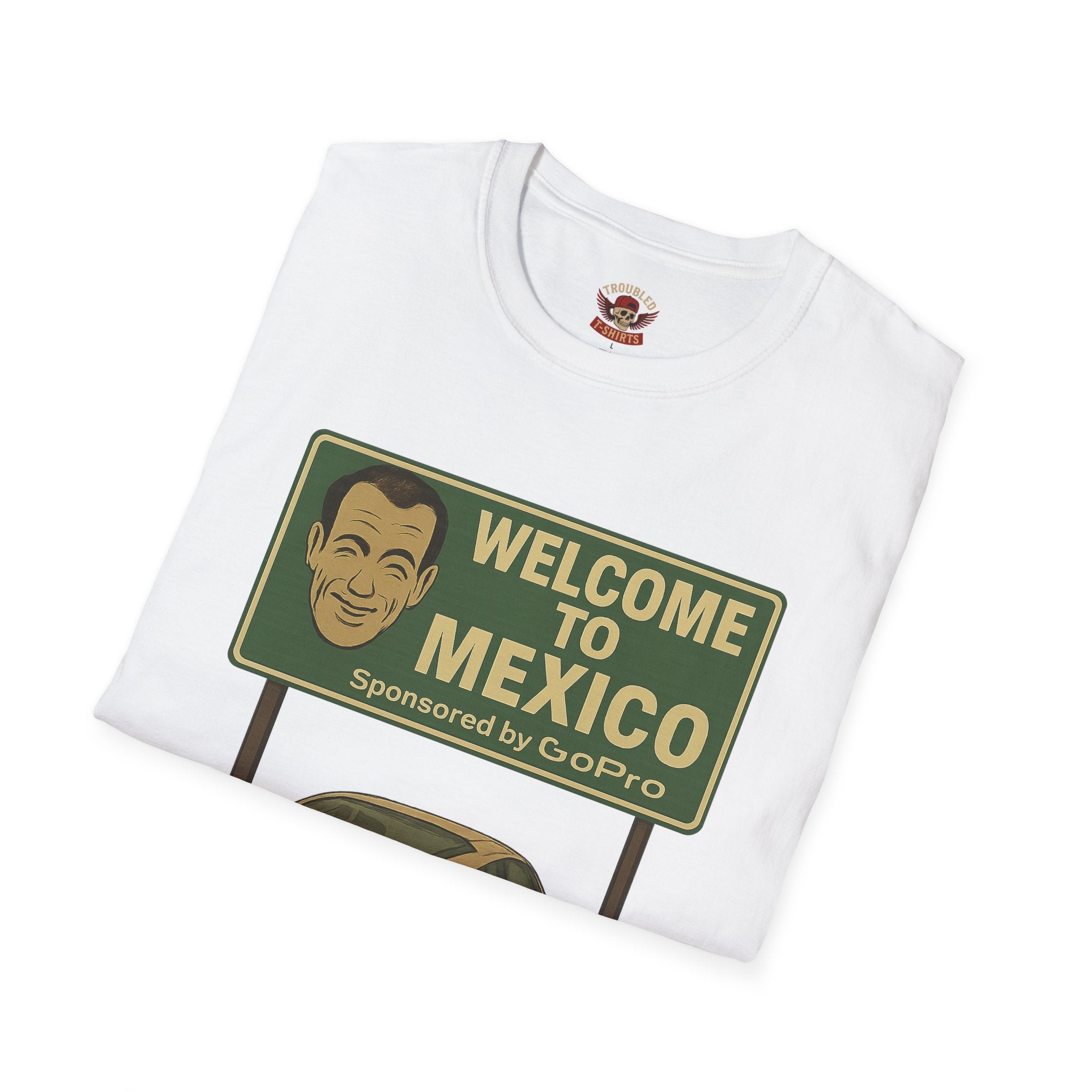 Welcome to Mexico Porsche T-Shirt — 'Welcome to Mexico' Sign Graphic Tee