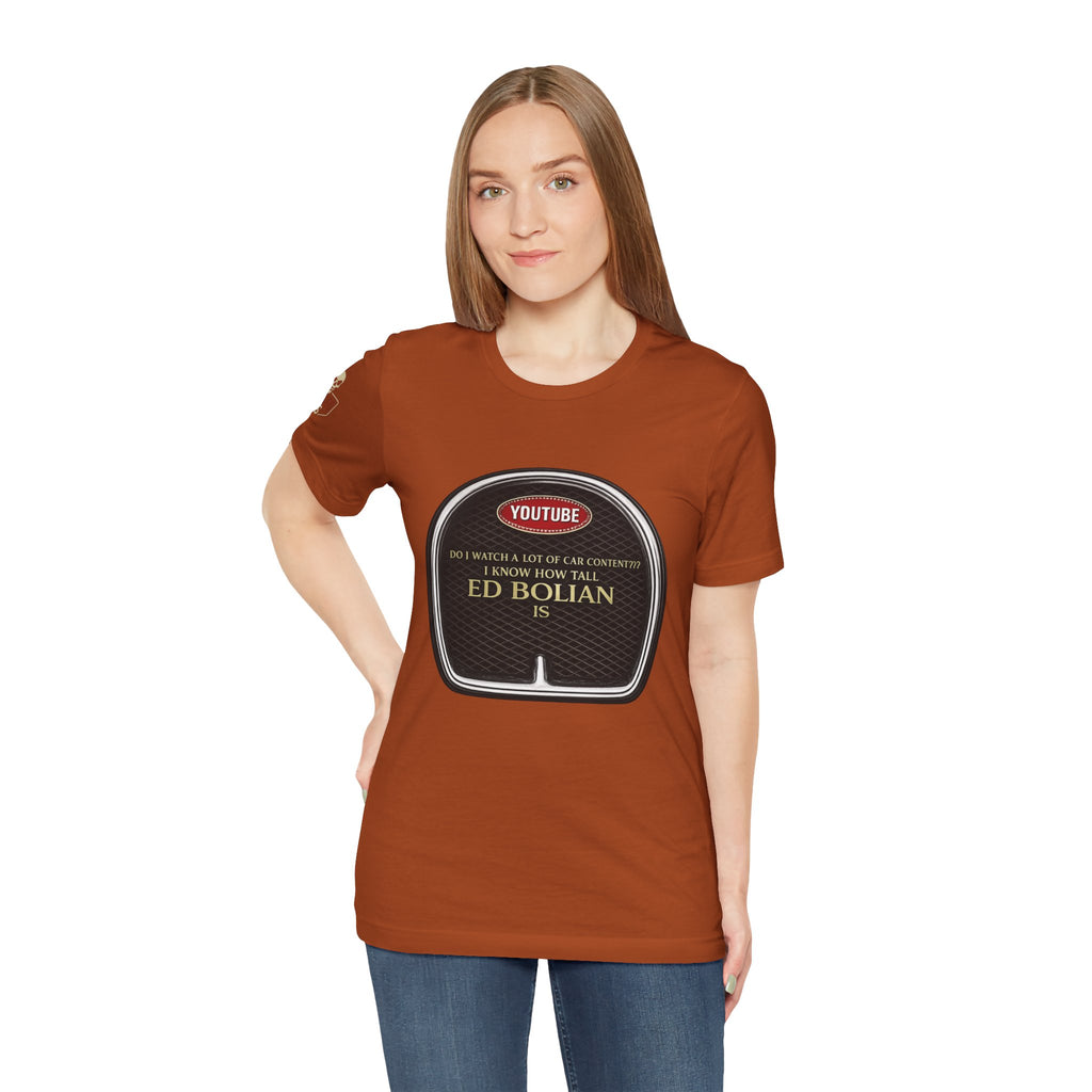 Ed "Too Tall" Bolian Hypercar Tee — 'Almost Too Tall for Hypercars'
