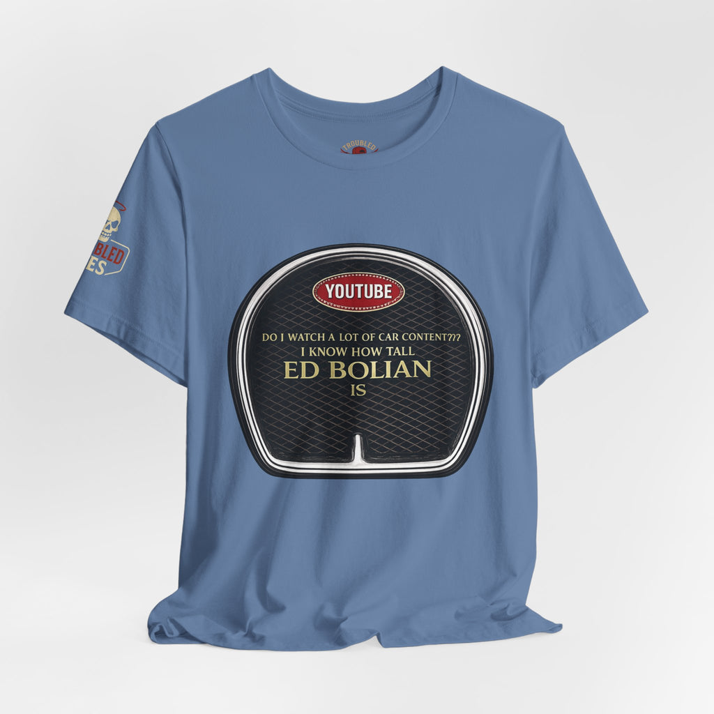 Ed "Too Tall" Bolian Hypercar Tee — 'Almost Too Tall for Hypercars'