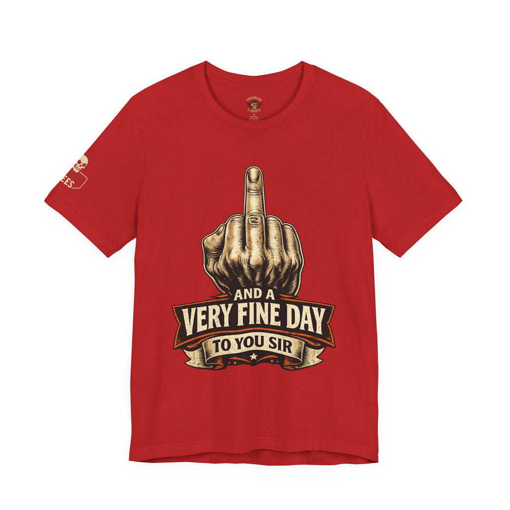 Polite Middle Finger T‑Shirt — Funny Sarcastic Graphic Tee