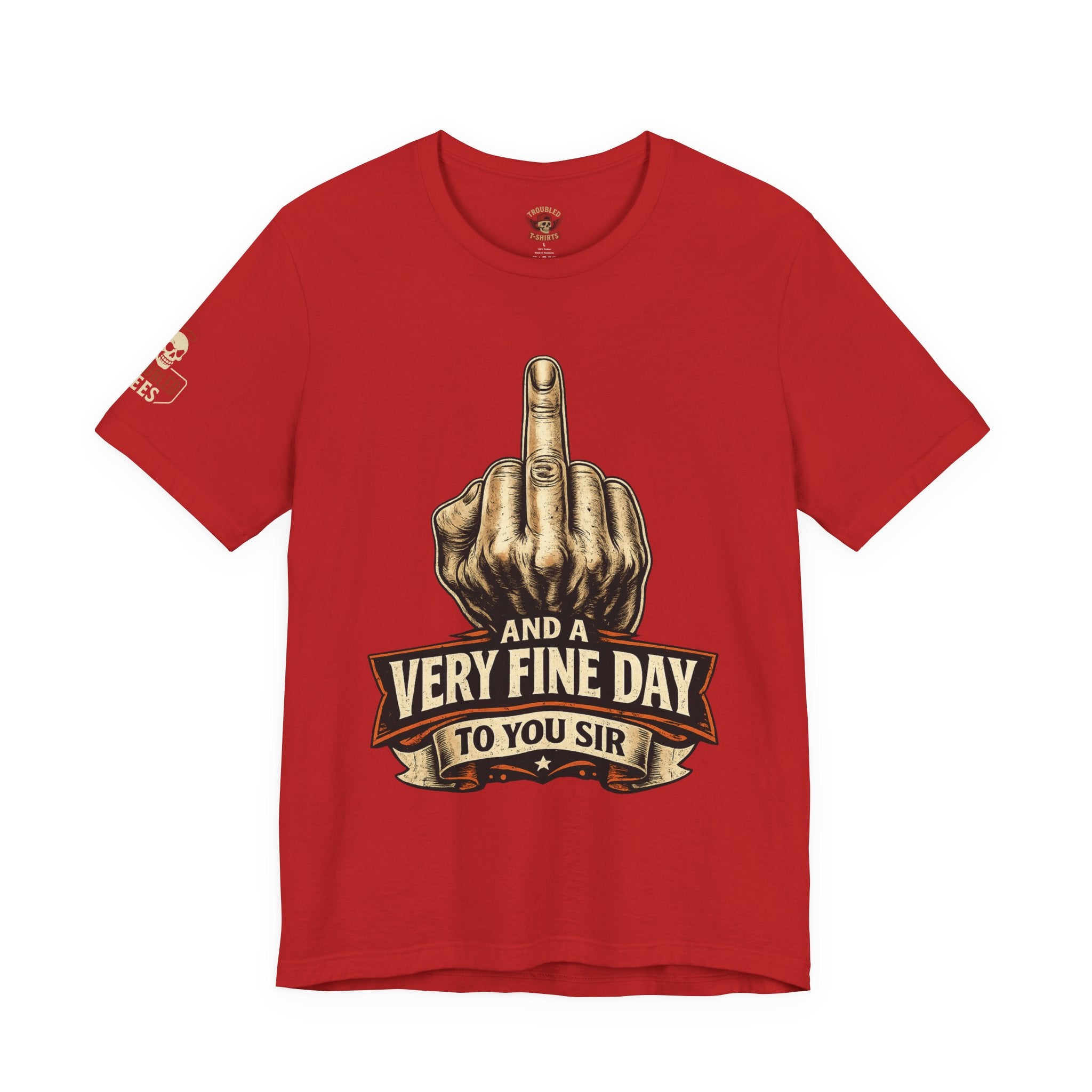 Polite Middle Finger T‑Shirt — Funny Sarcastic Graphic Tee