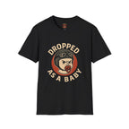 Dropped As A Baby T-Shirt — Funny Retro Baby Pilot Tee