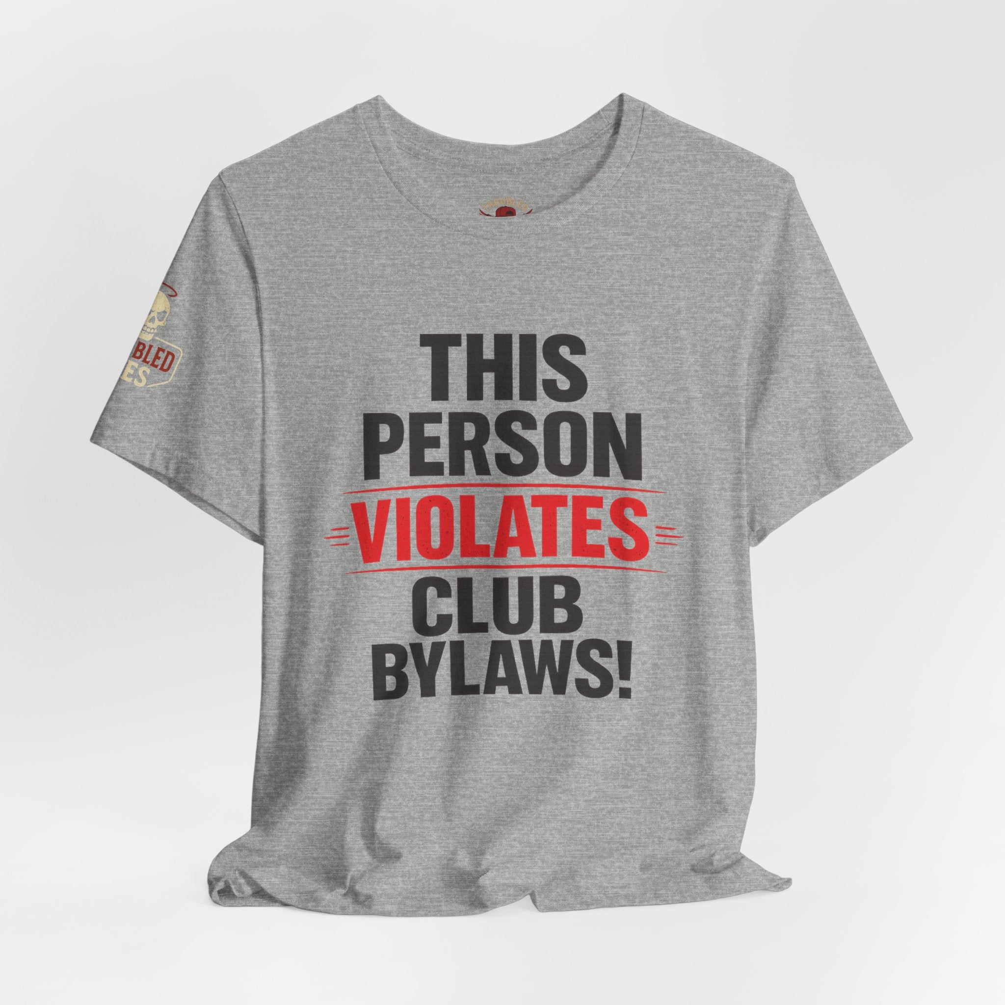 Biker Rebellion T-Shirt — 'Bylaws? We Don't Follow' Motorcycle Club Tee