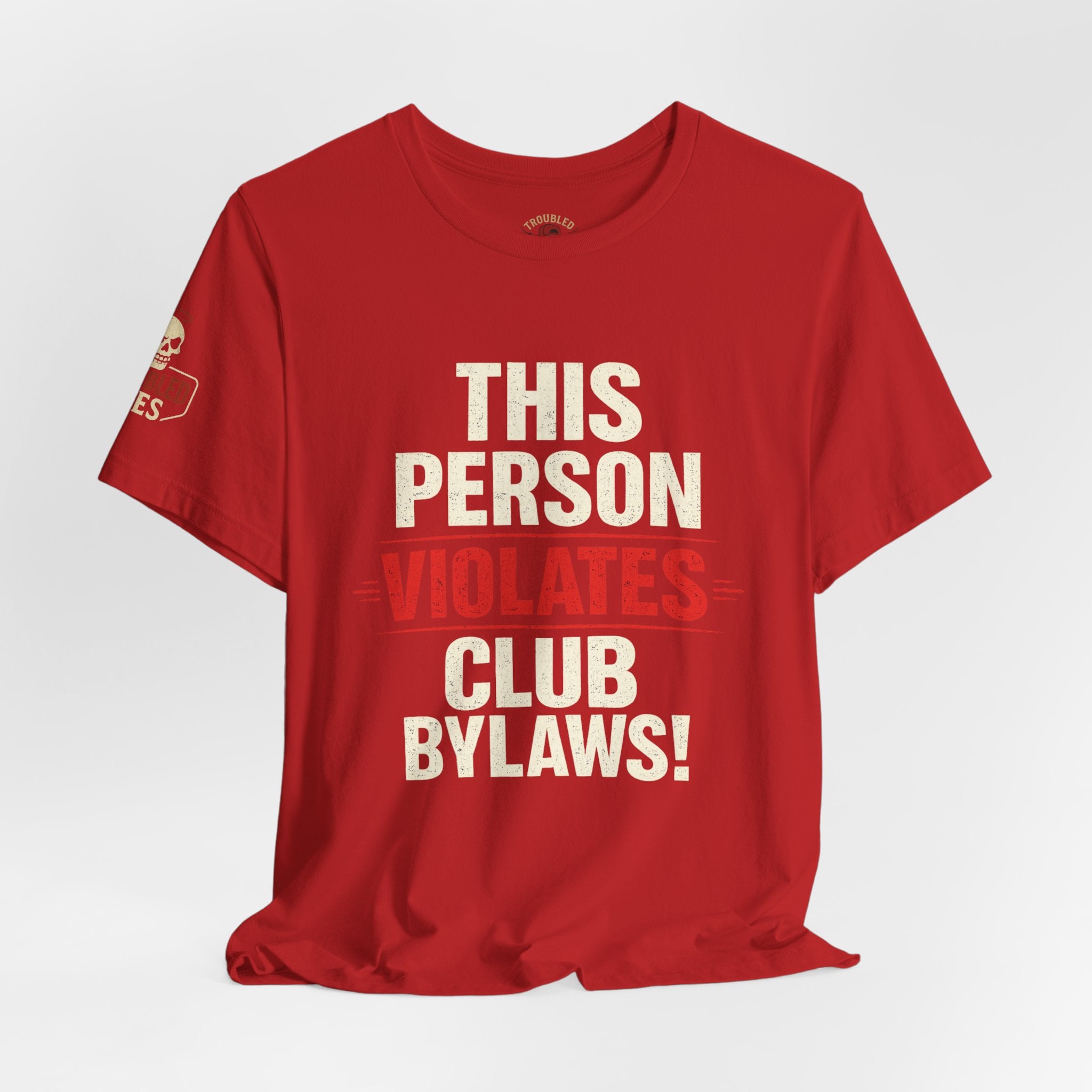 Biker Rebellion T-Shirt — 'Bylaws? We Don't Follow' Motorcycle Club Tee