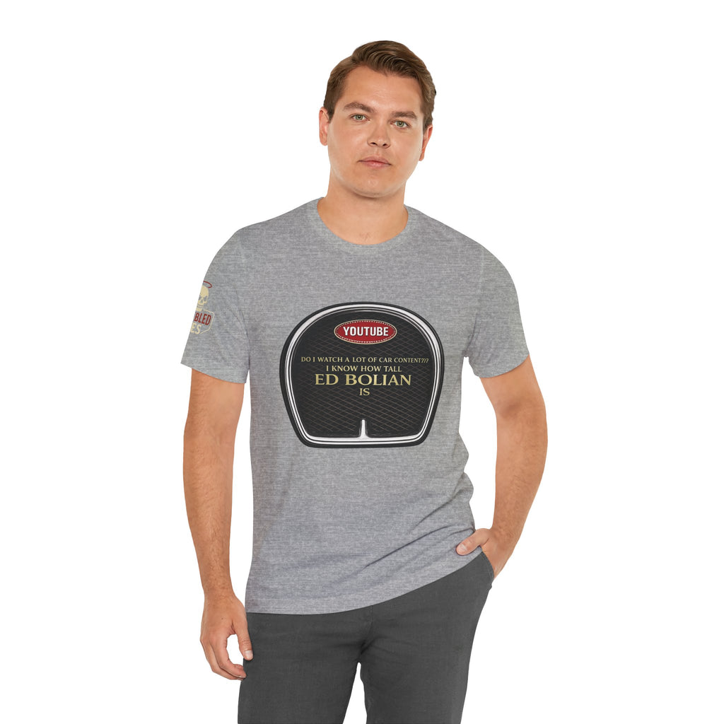 Ed "Too Tall" Bolian Hypercar Tee — 'Almost Too Tall for Hypercars'