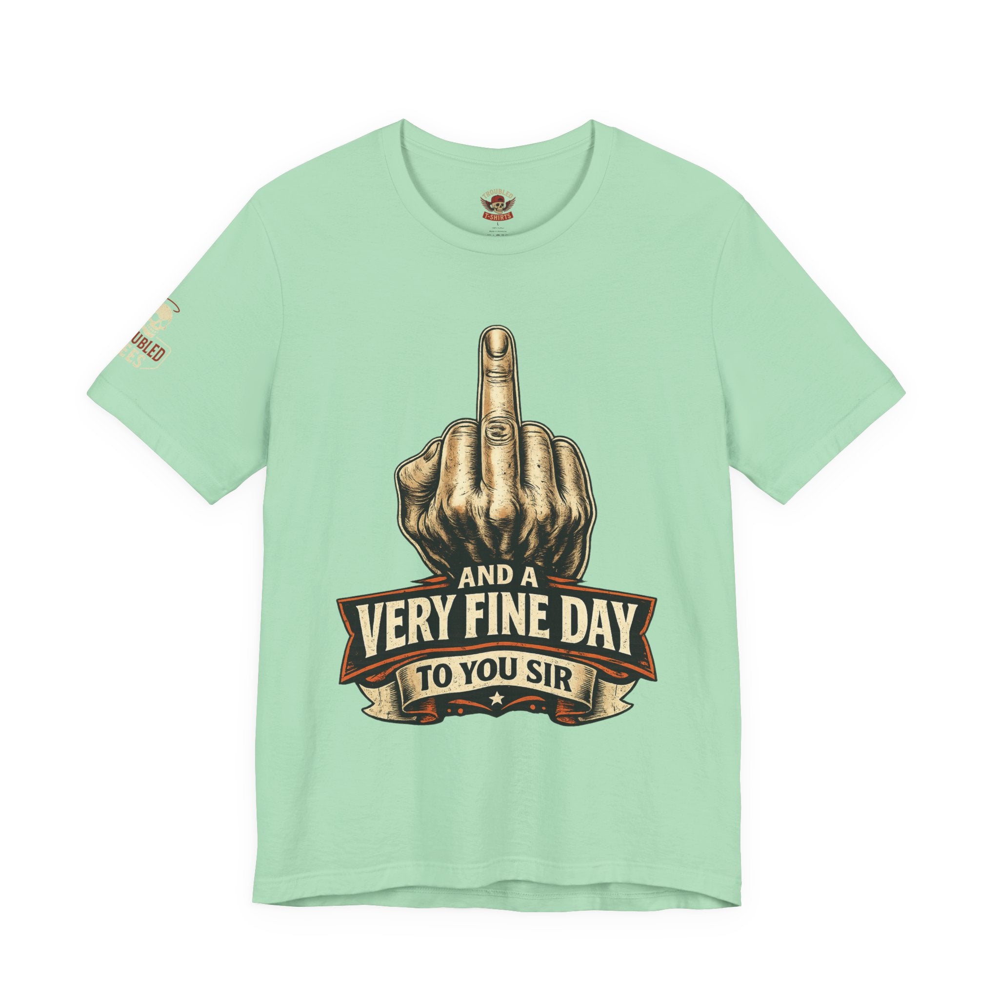 Polite Middle Finger T‑Shirt — Funny Sarcastic Graphic Tee