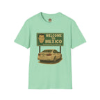 Welcome to Mexico BMW T-Shirt — Retro Road Trip Car Design