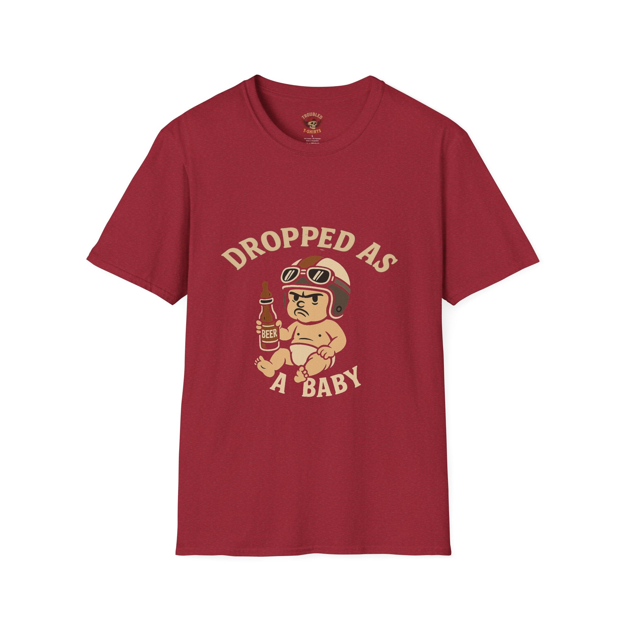 Dropped as a Baby Motorcyclist Unisex T-Shirt -