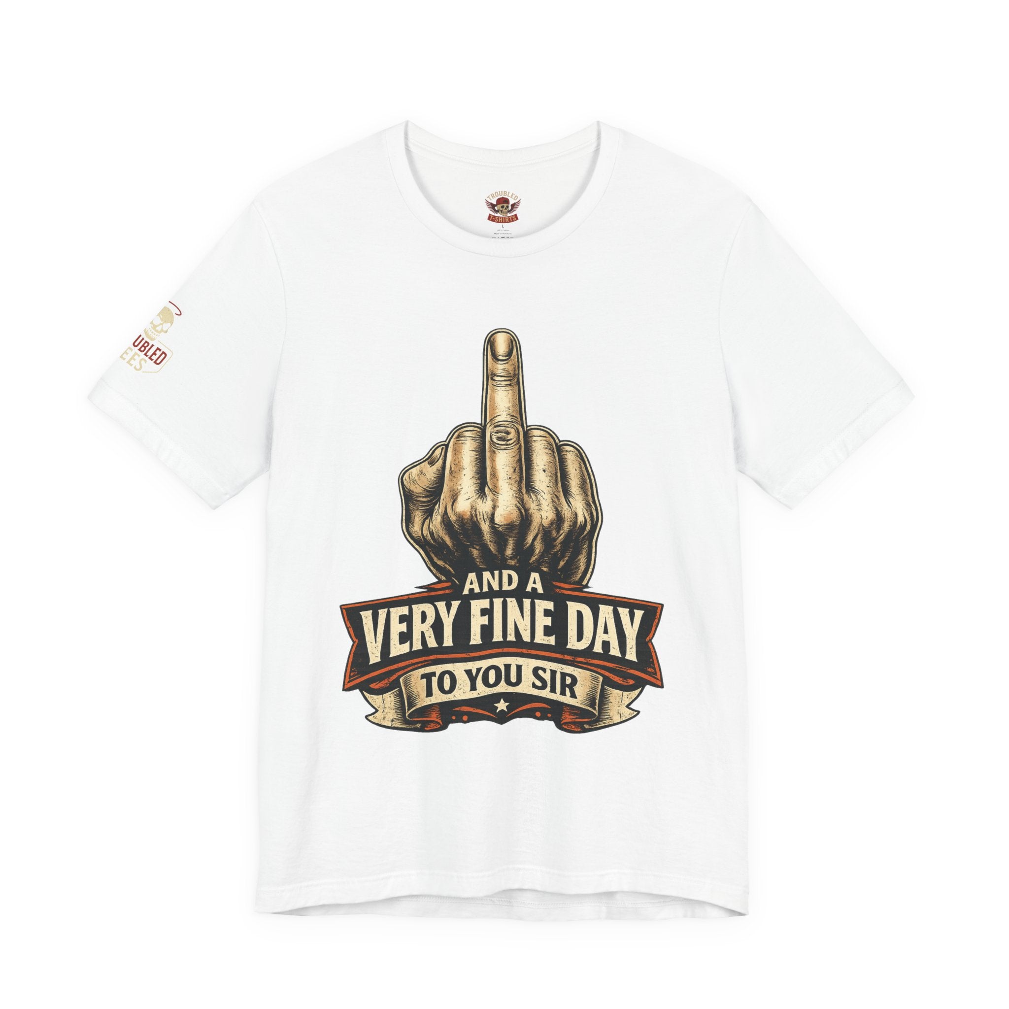 Polite Middle Finger T‑Shirt — Funny Sarcastic Graphic Tee