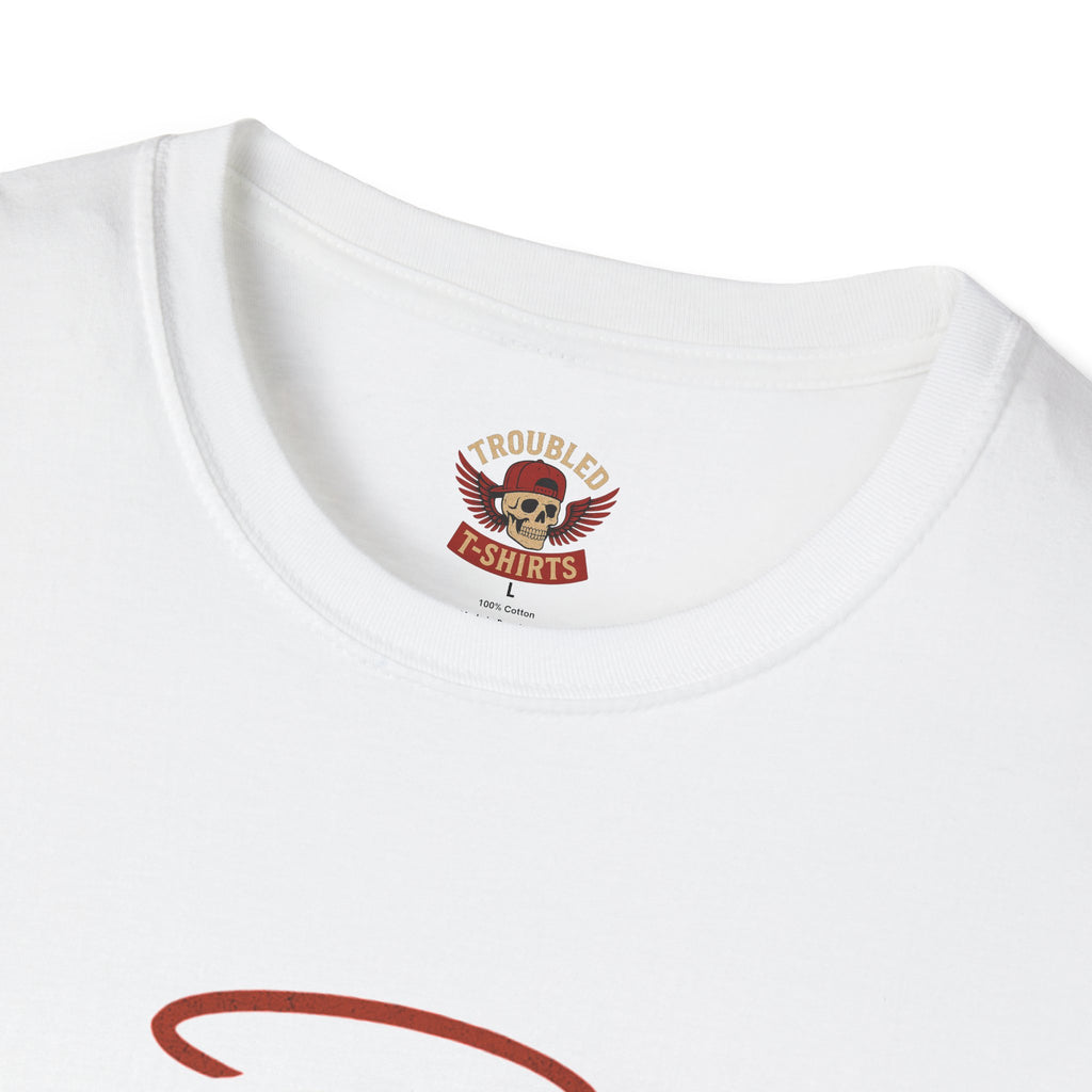 Troubled Tees Graphic T-Shirt — Skull Halo Vintage Logo Tee