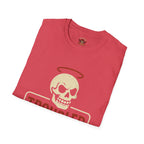 Troubled Tees Graphic T-Shirt — Skull Halo Vintage Logo Tee
