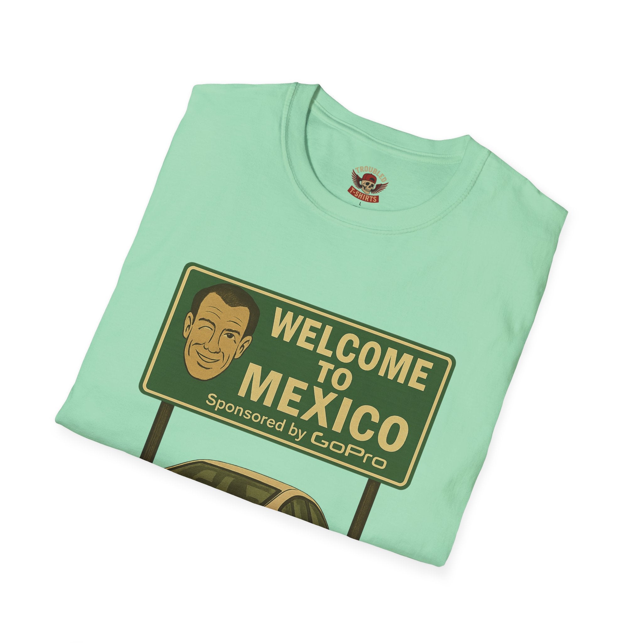 Welcome to Mexico BMW T-Shirt — Retro Road Trip Car Design
