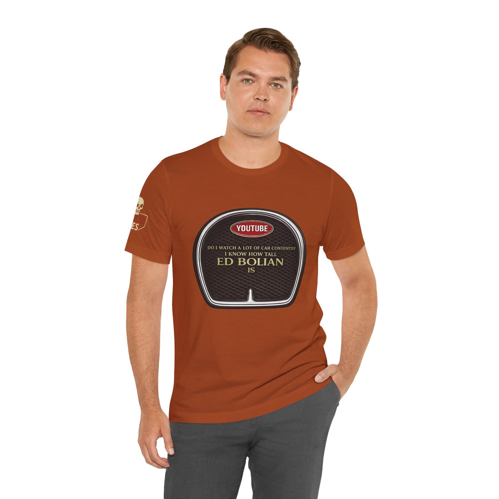 Ed "Too Tall" Bolian Hypercar Tee — 'Almost Too Tall for Hypercars'