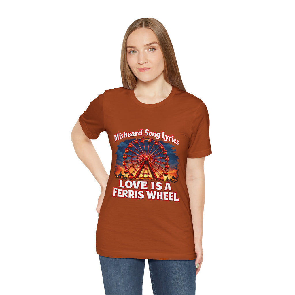 Love is a Ferris Wheel T-Shirt — Misheard Lyrics Tee Love is a Battlefield by Pat Benatar