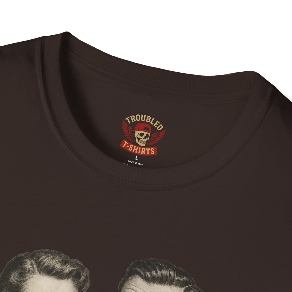 Vintage Couple T‑Shirt — "Can You Just Hug Me Normal?" Retro Humor Tee